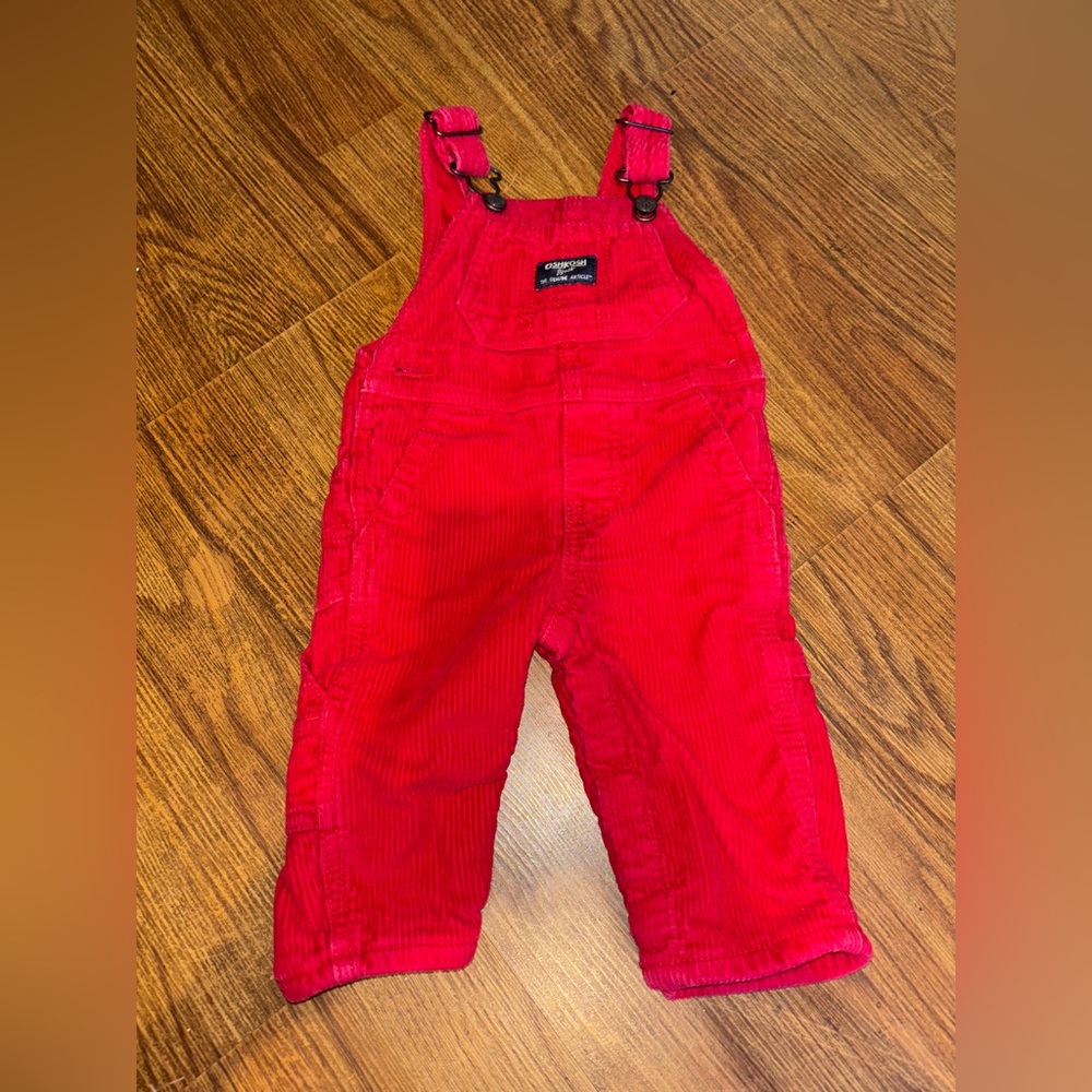 Oshkosh Bgosh red overalls